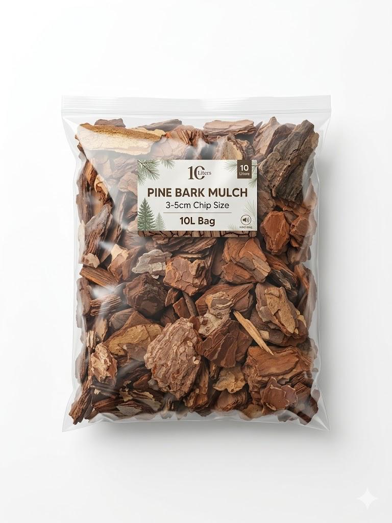 pine birk mulch is Natural and decorative soil cover,